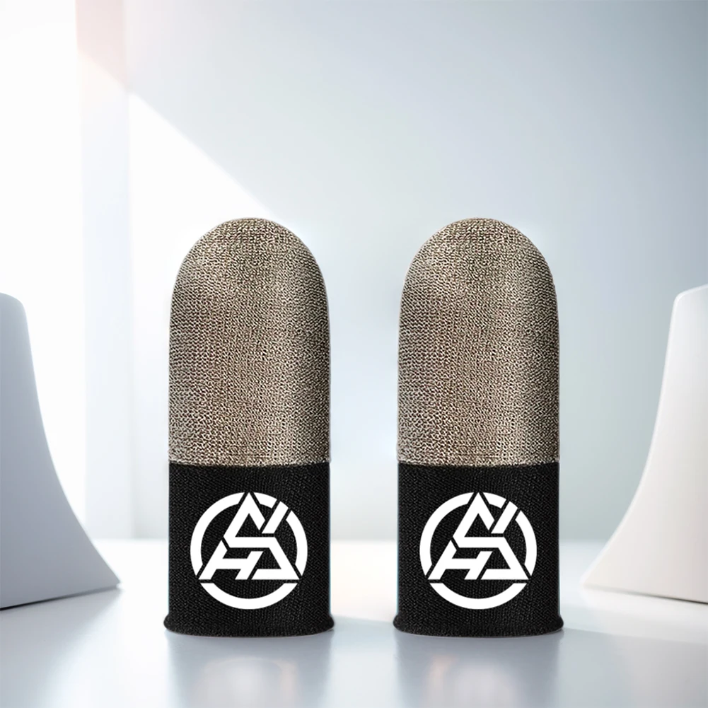 1/2 Pair Luminous Fingertips Breathable Game Finger Sleeve Finger Cots Cover Touch Screen Thumb Gloves for PUBG Mobile Gaming view 2