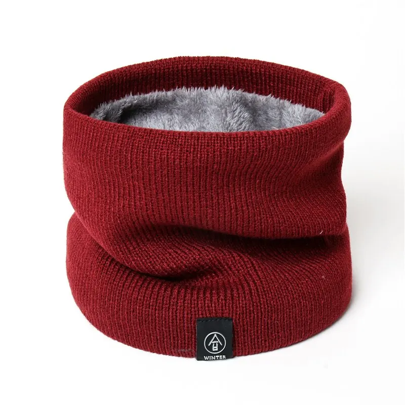 Winter Warm Gebreide Ring Sjaal Voor Vrouwen Mannen Pluche Volledig Masker Tuthdoor Kasjmier Effen Snood Nek Sjaals Dikke Bufanda_voghion.com