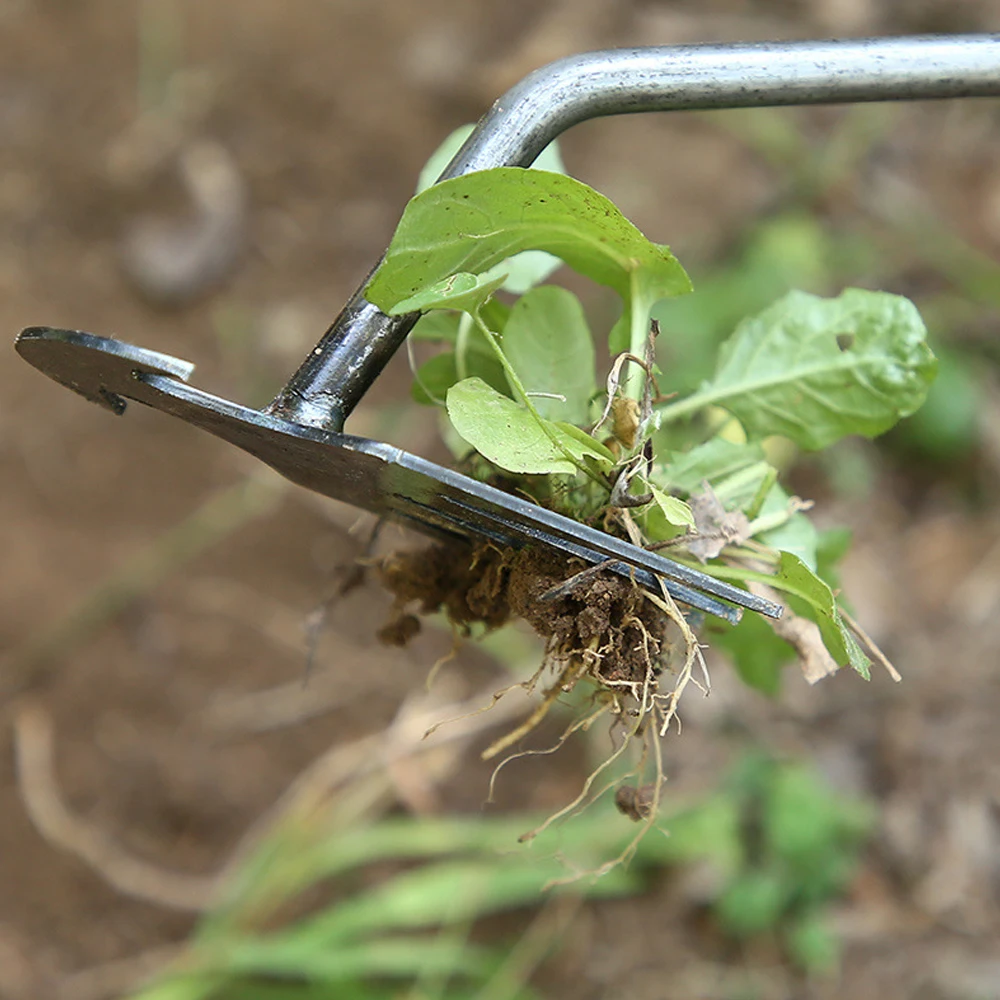 4 Tooth Grass Pot Soil Weeding Tool Manganese Steel Manual Excavator Refurbished Garden Land Herb Supplies Easily Pulled