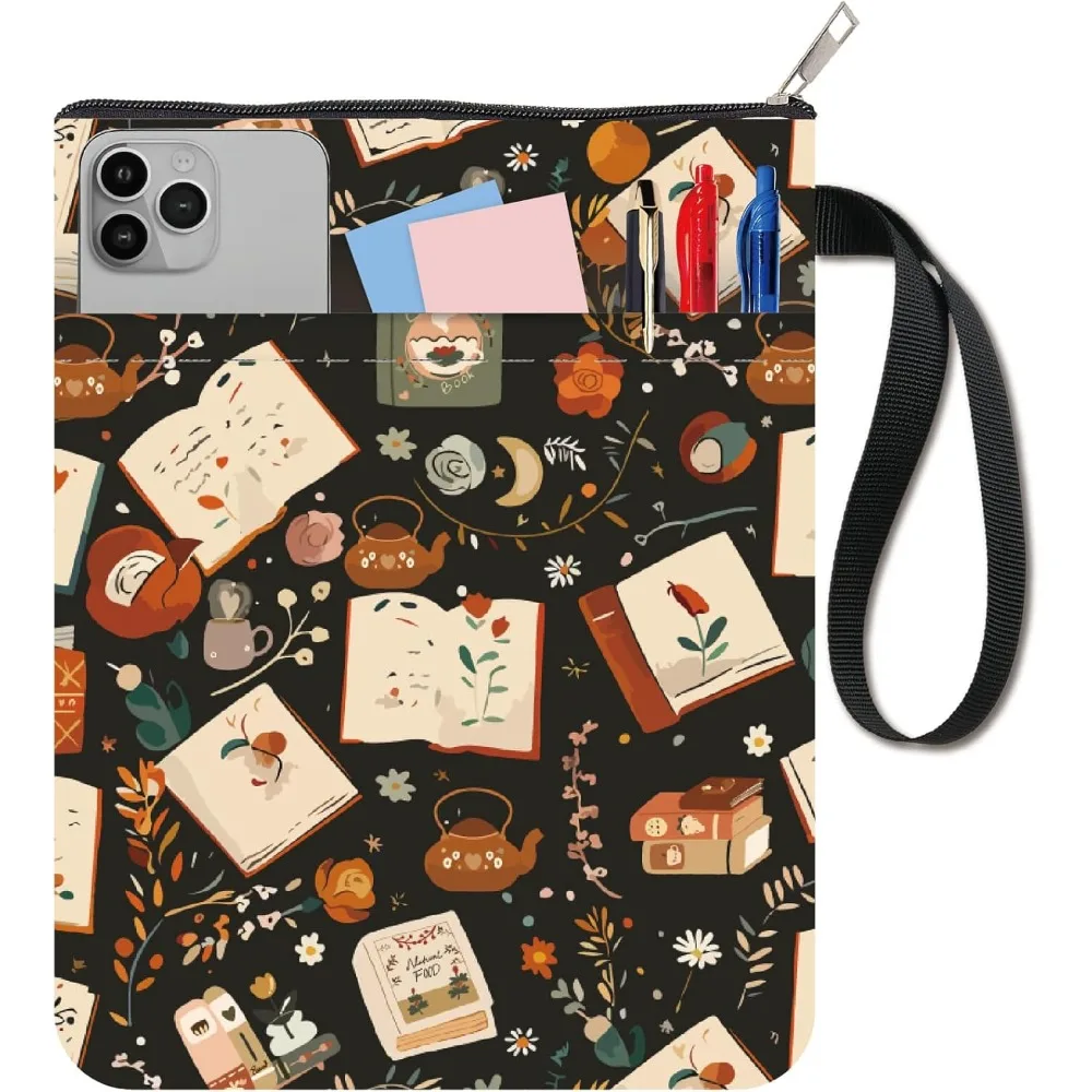 Retro Book Covers Flower Book Protector Sleeve Washable Fabric