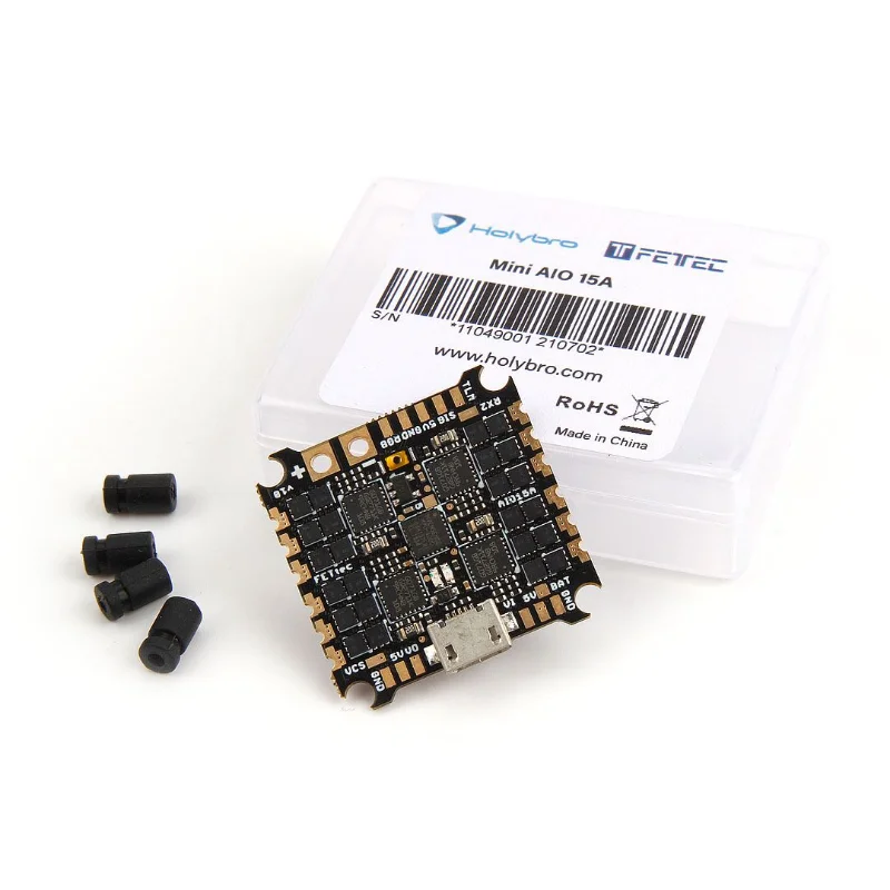 

Holybro FETtec Mini AIO 15A MPU6000 F3 KISS FC Firmware 128K 15A DSHOT2400 4in1 ESC 25.5X25.5mm 2-4S for FPV Cinewhoop Drones