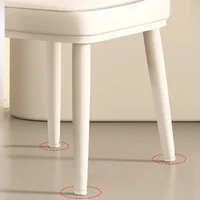 ​​Cream Dining Chair - Modern Minimalist Lounge Chair with Wooden Legs, Mid-Century Accent Chair for Living Room & Dining Room 6