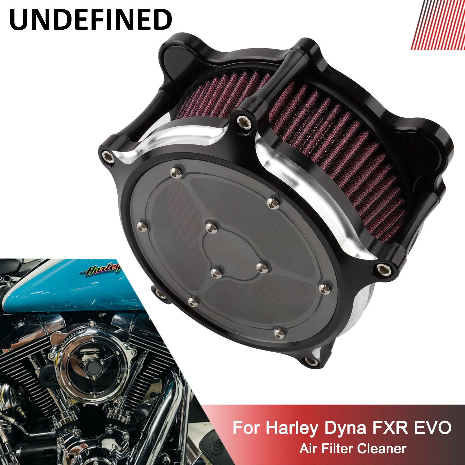 Air Cleaner Intake Filter For Harley Dyna Fxr Softail Touring Evo Twin