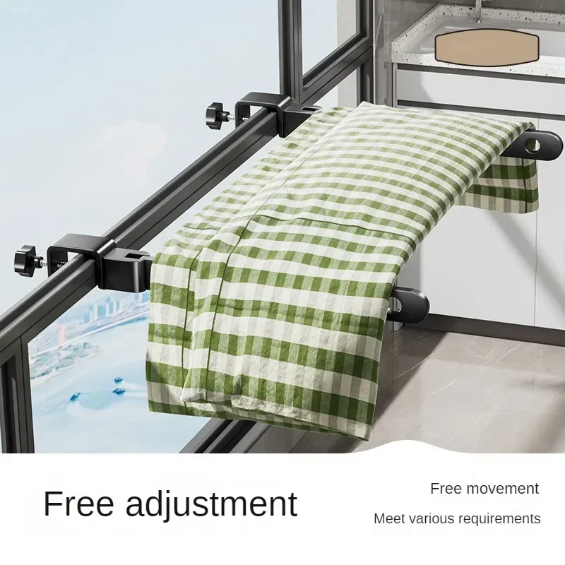 Foldable Rotatable Clothes Drying Rack Clothes Hangers Wall Mounted Hanger SpaceSaving Aluminum Organization