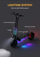 Trottinette électrique adulte EU APEFOX T90 4200W à double moteur, pliable, 60V 31.2AH, pneus tout-terrain de 13 pouces, trottinette électrique tout-terrain 5