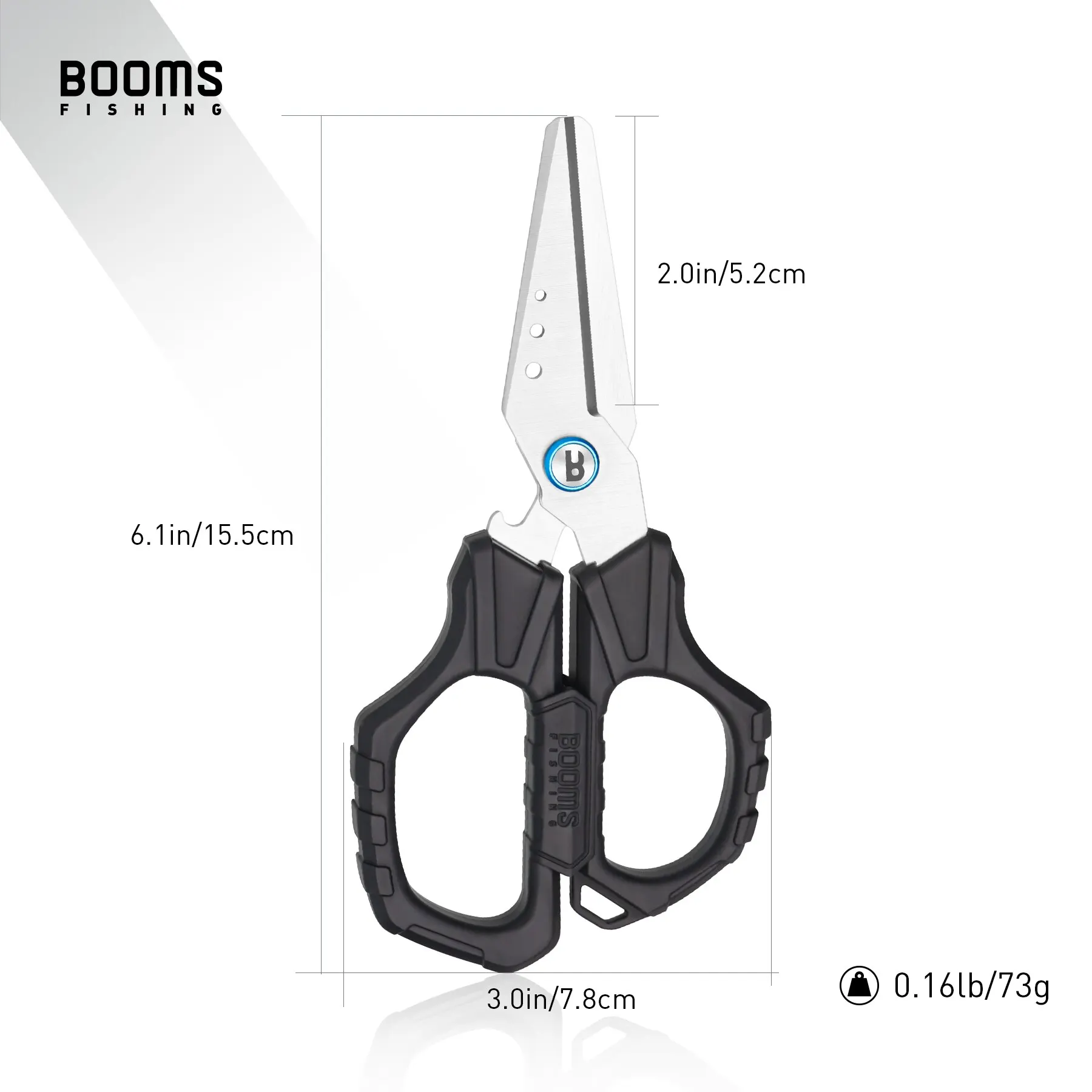 Booms Fishing S04 Stainless Steel Scissors Multifunction Heavy Duty Fish  Line Braid Wire Cutter Non-slip Handle New Fishing Tool