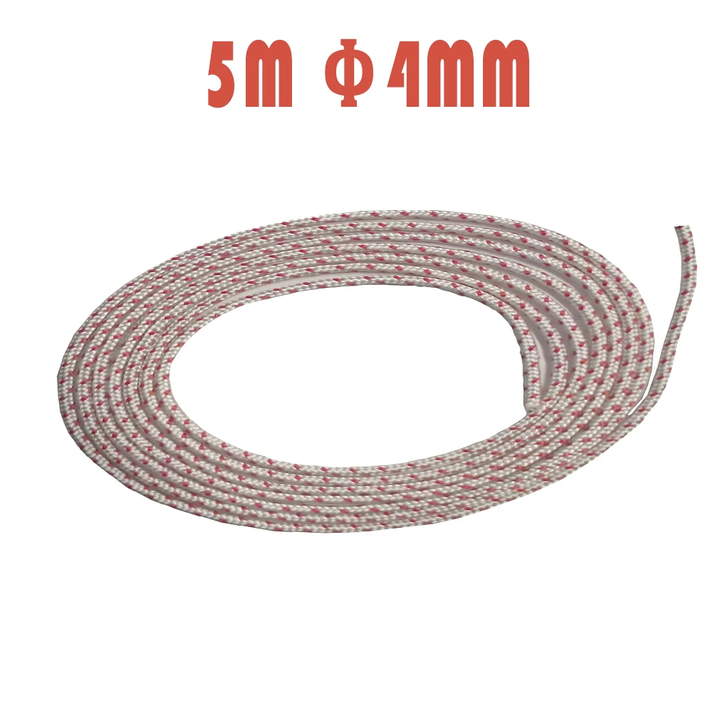 

5M 4mm Recoil Pull Starter Rope Traction Rope For Stihl For Husqvarna Trimmer Cutter Chainsaws Lawn Mower Engine