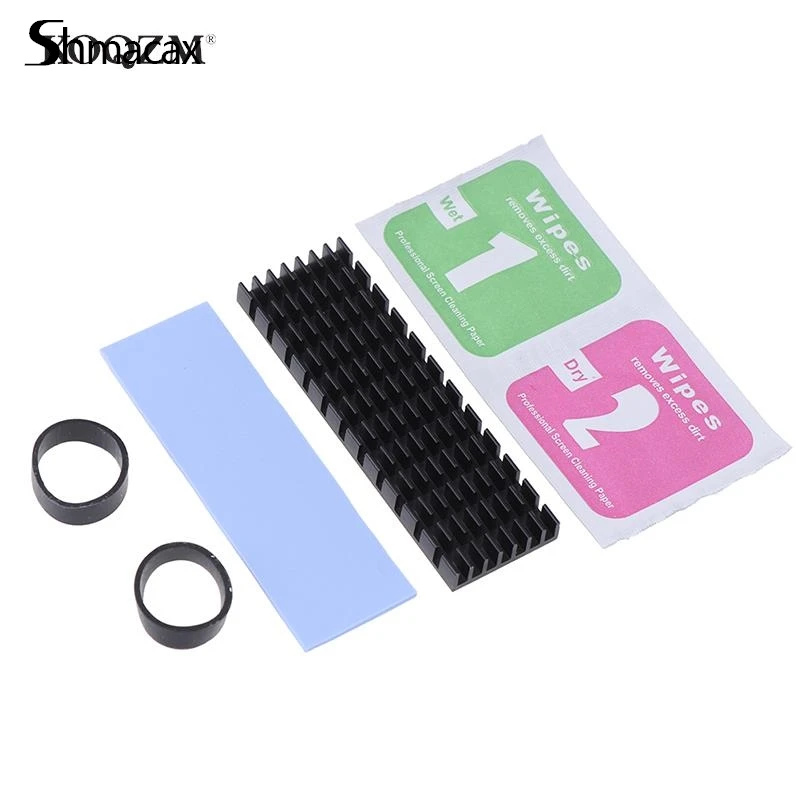 

M.2 NGFF NVMe 2280 PCIE SSD Aluminum Cooling Heat Sink With Thermal Pad 1Set