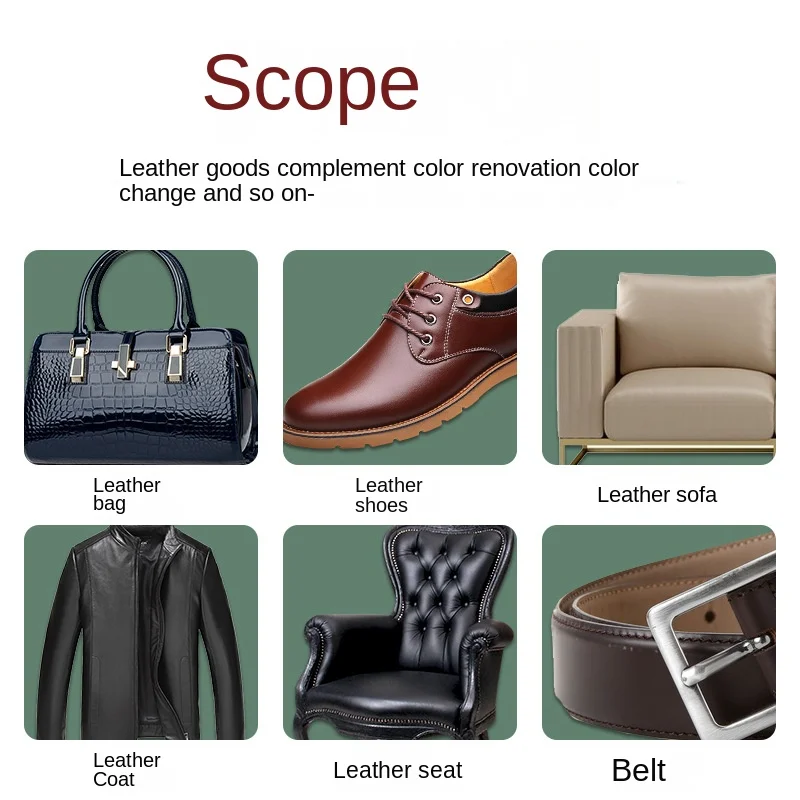 Leather Paint Shoe Cream Coloring for Bag Sofa Car Seat Scratch