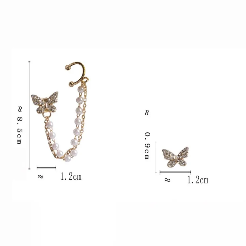 Red Fashion Women's Earrings - Hypoallergenic Stud & Cartilage Earrings With Butterfly Design