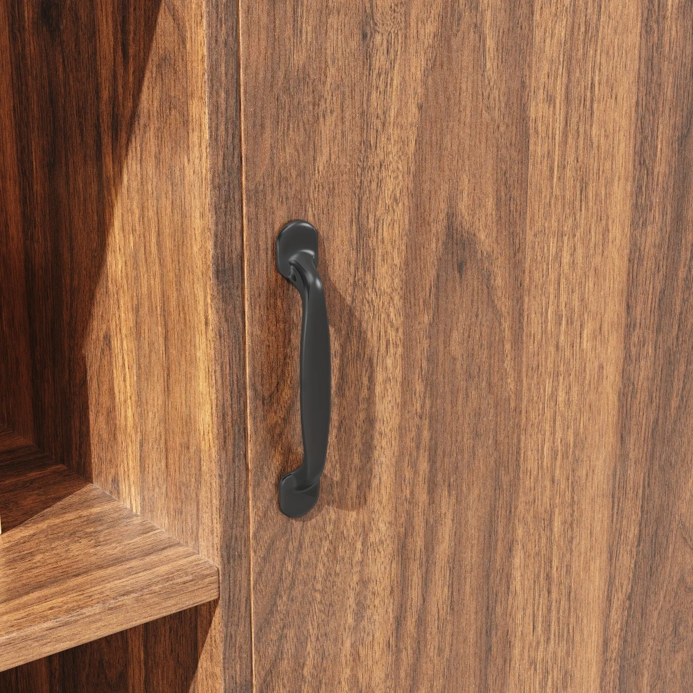 Schränke für Wohnzimmer (140 x 40 x 185 cm), Küchenschrank, Esszimmerschrank, Schränke mit LED-Beleuchtung, Schranktür mit Snack-Tablett – Detail 24