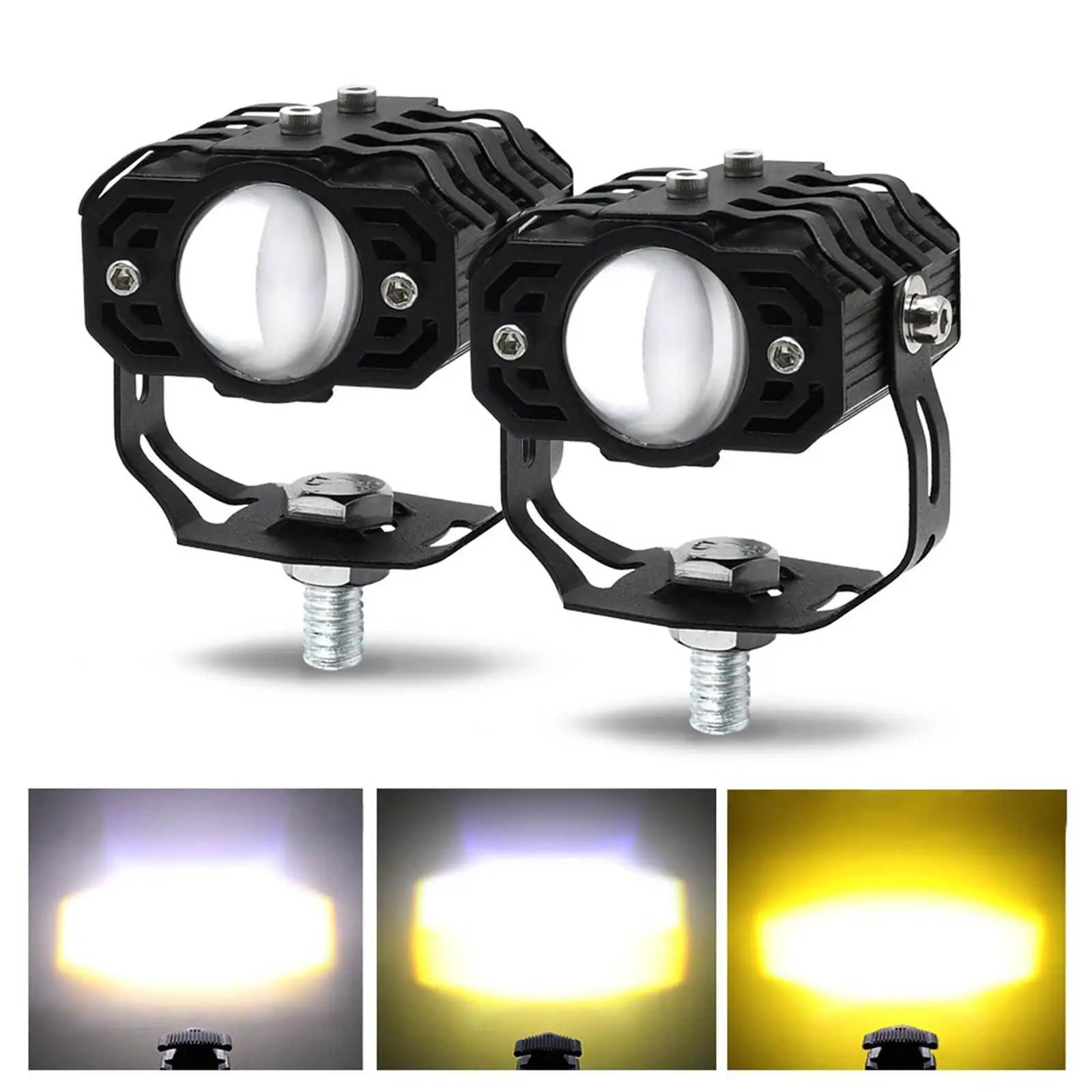 

2x Motorcycle Auxiliary Driving Lights Spotlight Universal for Boat