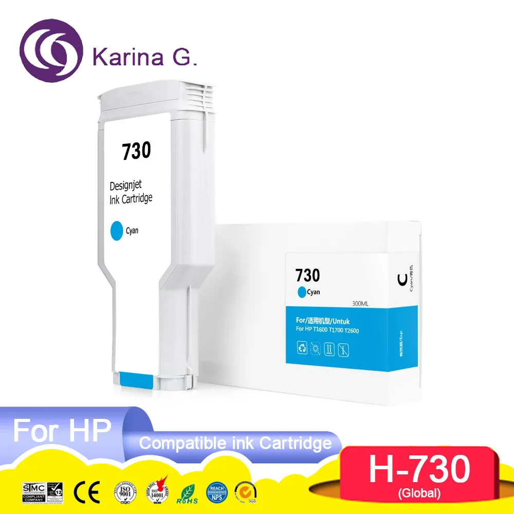 730 P2V71A P2V73A P2V72A P2V70A Premium Color Compatible Ink Cartridge For 730 F
