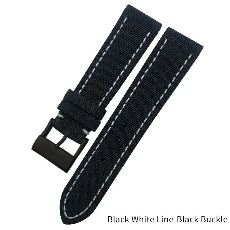SCHIK 22mm Green Gray Black Nylon Fabric Watchband For Breitling Strap For NAVITIMER WORLD Avenger/Navitime Wristband