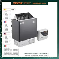 VEVOR Sauna Heater 3/4.5/6/9KW 220V Electric Sauna Stove Steam Bath Sauna Heater for Max. 317-459 Cubic Feet Home Hotel Spa 1