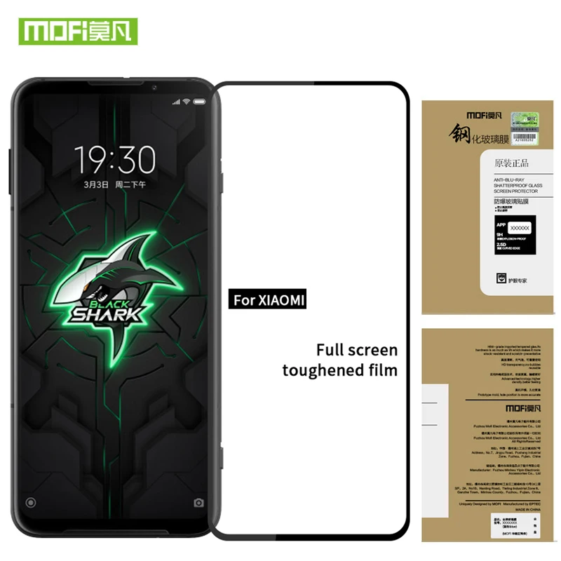 

Mofi 9H Full Cover Tempered Glass For Xiaomi Black Shark 4 Pro 4S 5 Pro 5 RS Screen Protector Protective Guard Film