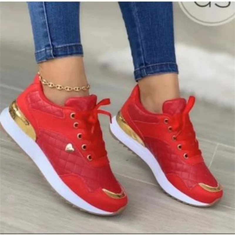 2023 New Women Sneakers Mesh Patchwork Lace Up Ladies Flats Outdoor Running Walking Shoes Comfortable Breathable Female Footwear