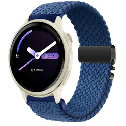 Nylon Braided Strap with Parachute Buckle - 20mm/22mm - 22MM Width Band (Blue)
