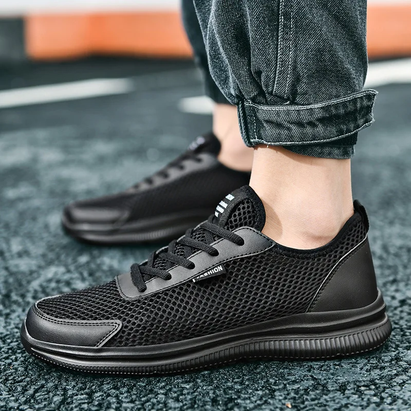 

Fashion Men Sneakers Mesh Casual Shoes Lac-up Men Shoes 2024 New Lightweight Vulcanize Shoes Walking Sneakers Zapatillas Hombre