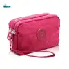 Coin Purse Makeup Bags Solid Color Cosmetic Bags Korean Style Wallets Women Wallets Three Zippers Bags Wrinkle Clutch Bag 1