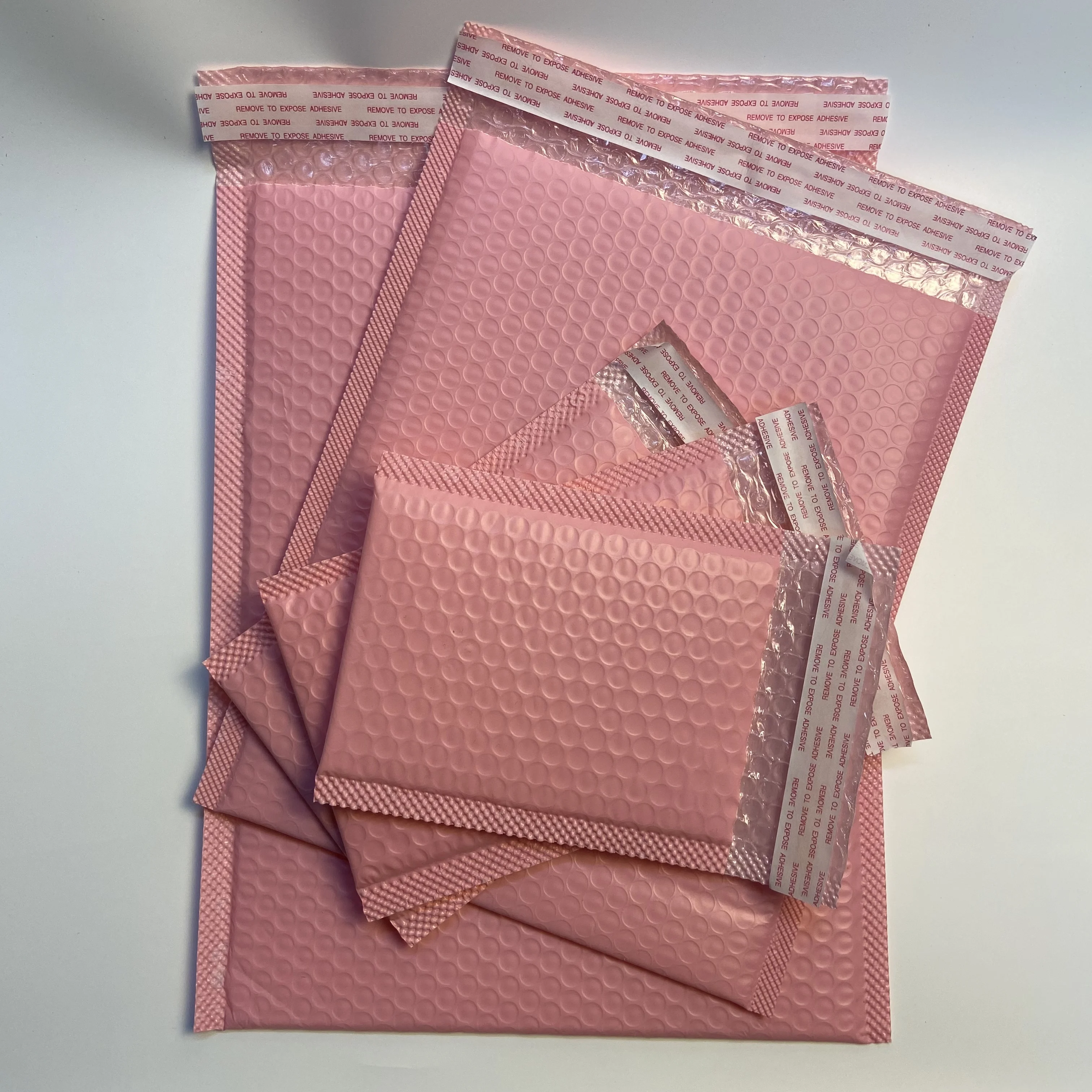 10PCS Padded Envelope Clear Gifts Packing Cute Waterproof Dry Bags For Clothes Packed Travel Light Pink Poly Self Bubble Mailers