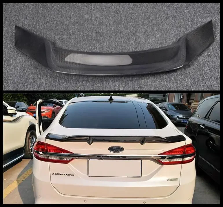 

REAL CARBON FIBER REAR WING TRUNK LIP SPOILER Body Kits FOR Ford Mondeo Fusion 2013 2014 2015 2016 2017 2018 2019 2020 2021