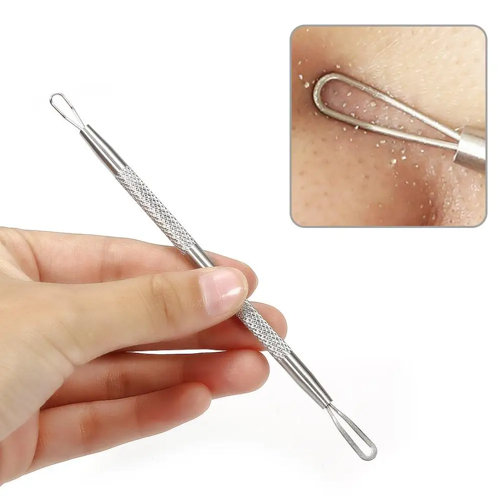 

Silver Blackhead Needles Comedone Acne Pimple Blemish Remover Tool Spoon For Face Skin Care Facial Pore Cleaner Tool