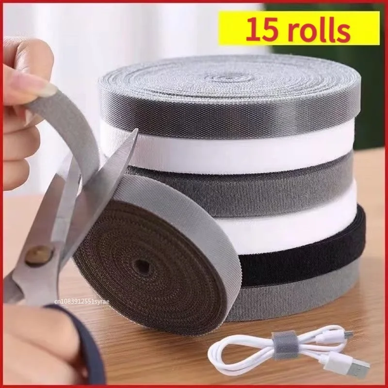 Cable Organizer Cable Management Wire Winder Tape Earphone Mouse Cord Management Ties Protector 1/5/10/15M