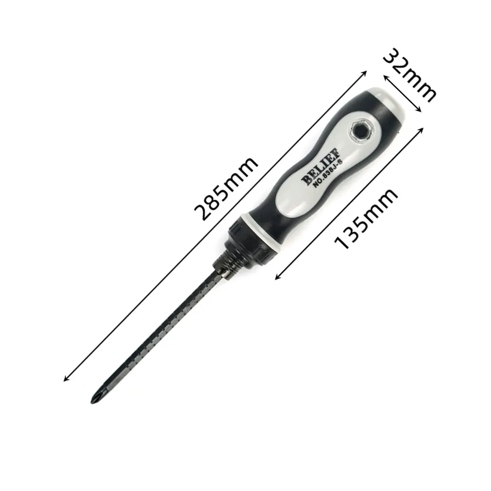 Binoax Ratchet Screwdriver Set Mini Cross Groove Drill Dual Purpose Small Slotted Telescopic Labor-Saving Screwdriver Hand Tool