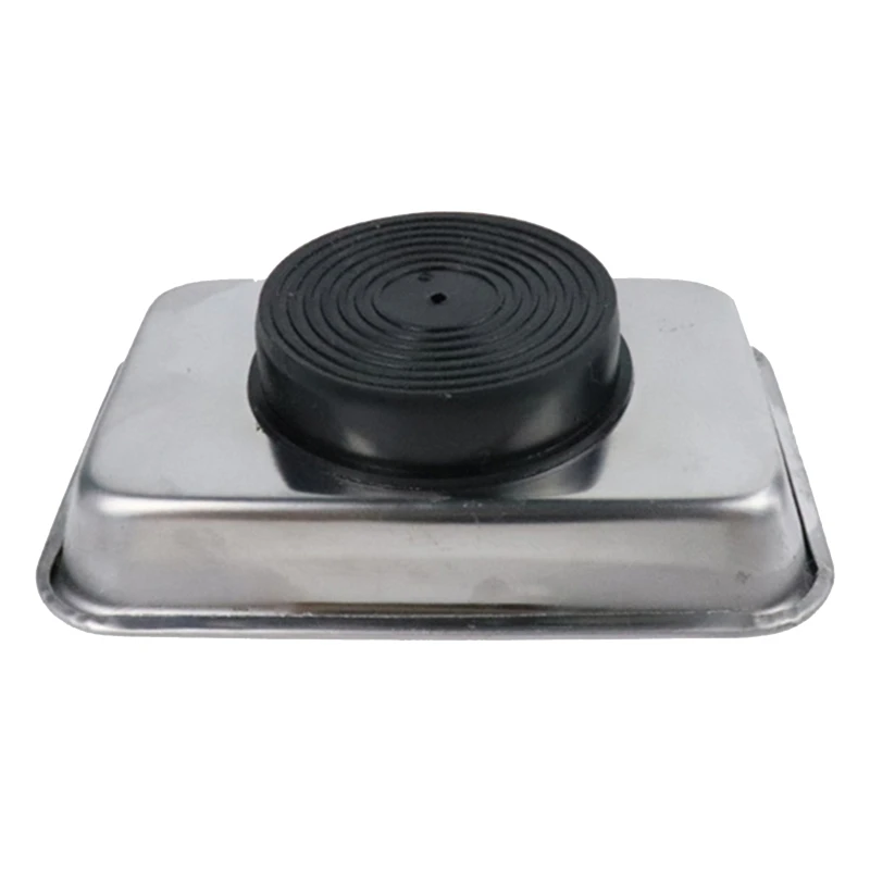 Parts storage box magnetic tray sucker 4 inch rectangle magnetic tray for screws sockets bolts pins garage office