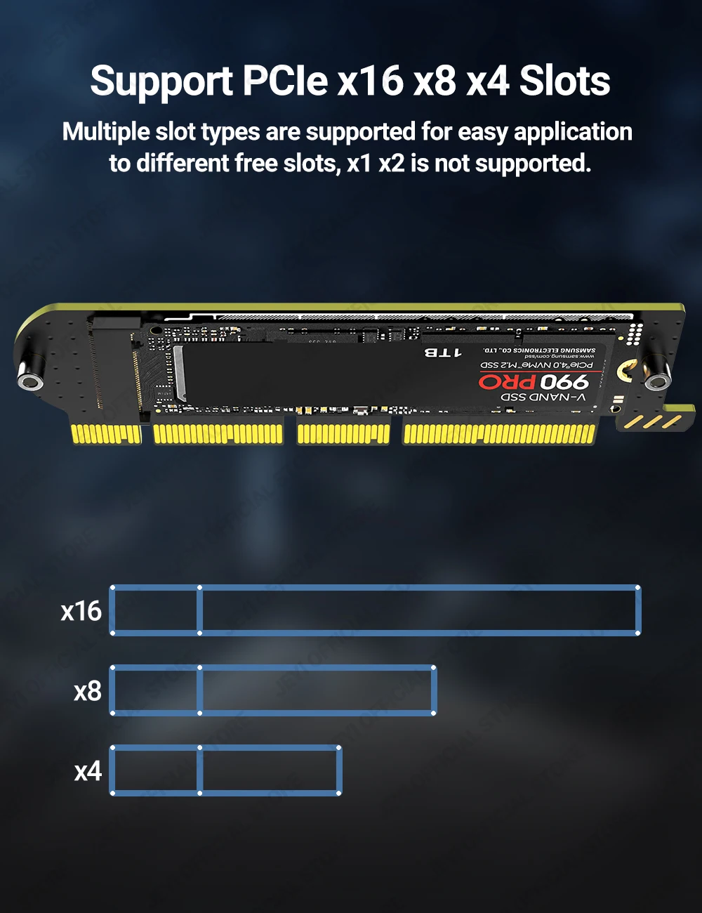 JEYI-Cartão de Expansão para Desktop, M.2 NVME