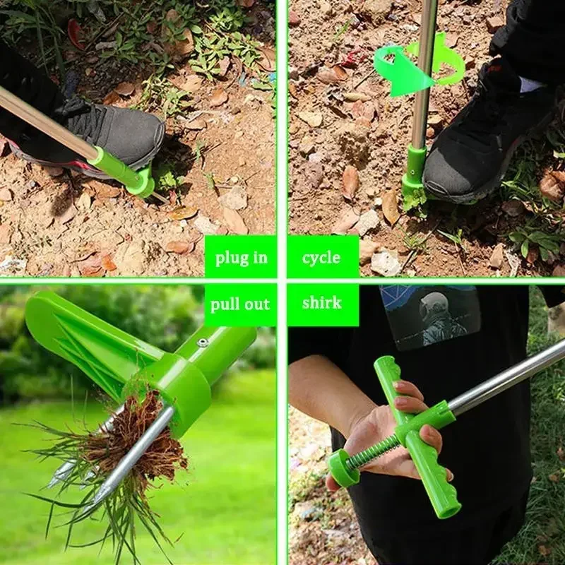 Outil De Désherbage à Long Manche 120 Cm - Sans Se Pencher - Pour Pelouse, Terrasse, Jardin - Avec Manche Réglable