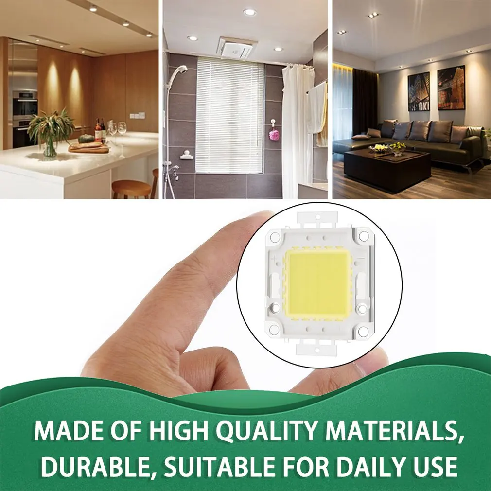 Description Picture 3 of itemLED COB lamp Bead 20W 30W 50W 220V IP65 Smart IC No Need Driver DIY Flood light Led Bulb Spotlight Outdoor Chip Lamp Brightest