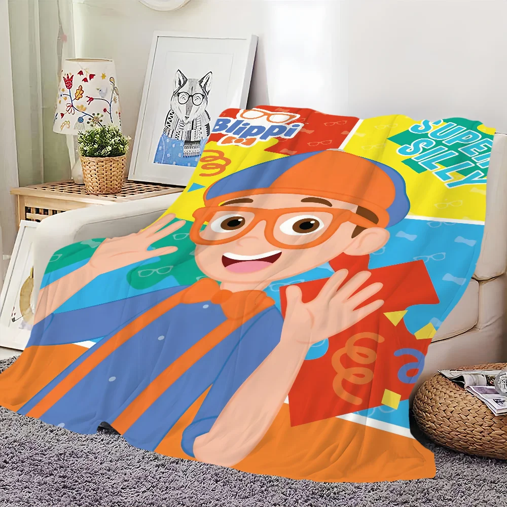 Cartoon TV B-Blippi Blanket Skin friendly comfort warm soft plush blanket suitable sofa living room office bedroom 6