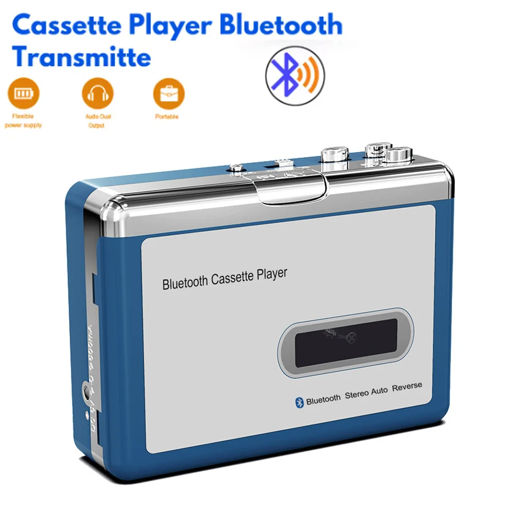 Bluetooth Cassette Transmission Tape Recorder Cassette Player Transmitter Stereo Music Player Adapter to MP3 Converter