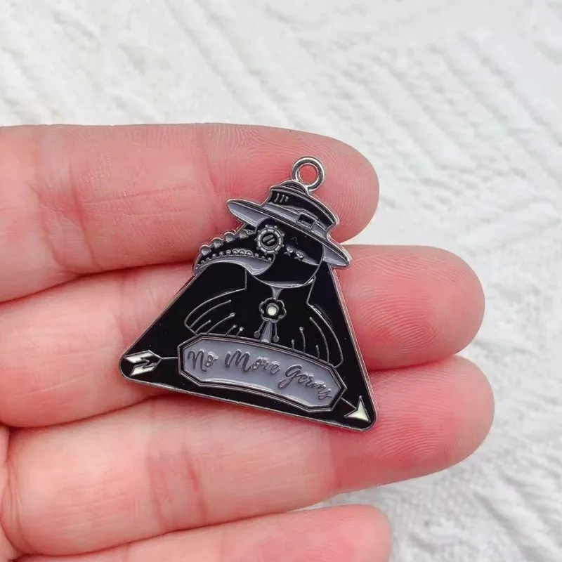 20pcs Gothic Style Moon Skull Crow Enamel Charms For DIY Jewelry Making...