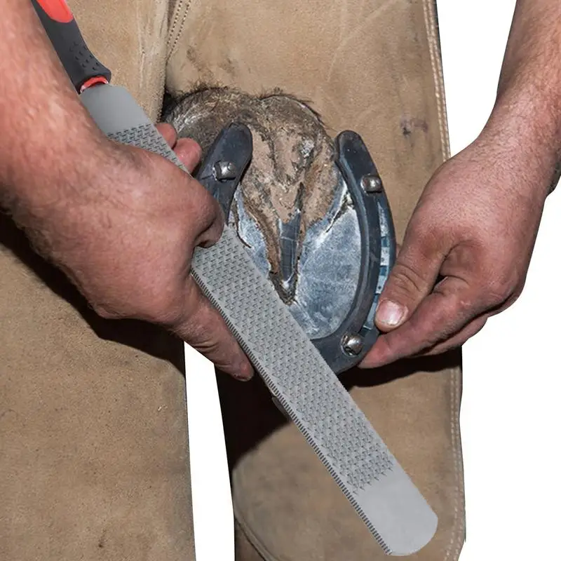 GAQDDRE Lima De Herradura, Lima De Pezuña De Caballo, Escofina De Herrador Profesional Con Mango De Goma, Adecuada Para Reparar Pezuñas De Caballo, Pezuñas De Cabra Y Pezuñas De Vaca