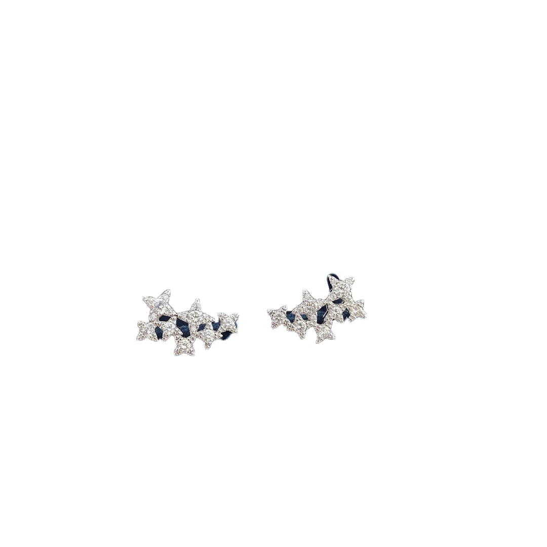 2022 Hot Brand 2022 Popular Brand Diamond Studded Seven Stars Earrings Simple And Generous Fashion Versatile Banquet