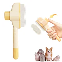 Cat Brush for Shedding, New Cat Deshedding Brush with Release Button, Cat Grooming Brush for Short and Long Haired Cats 1