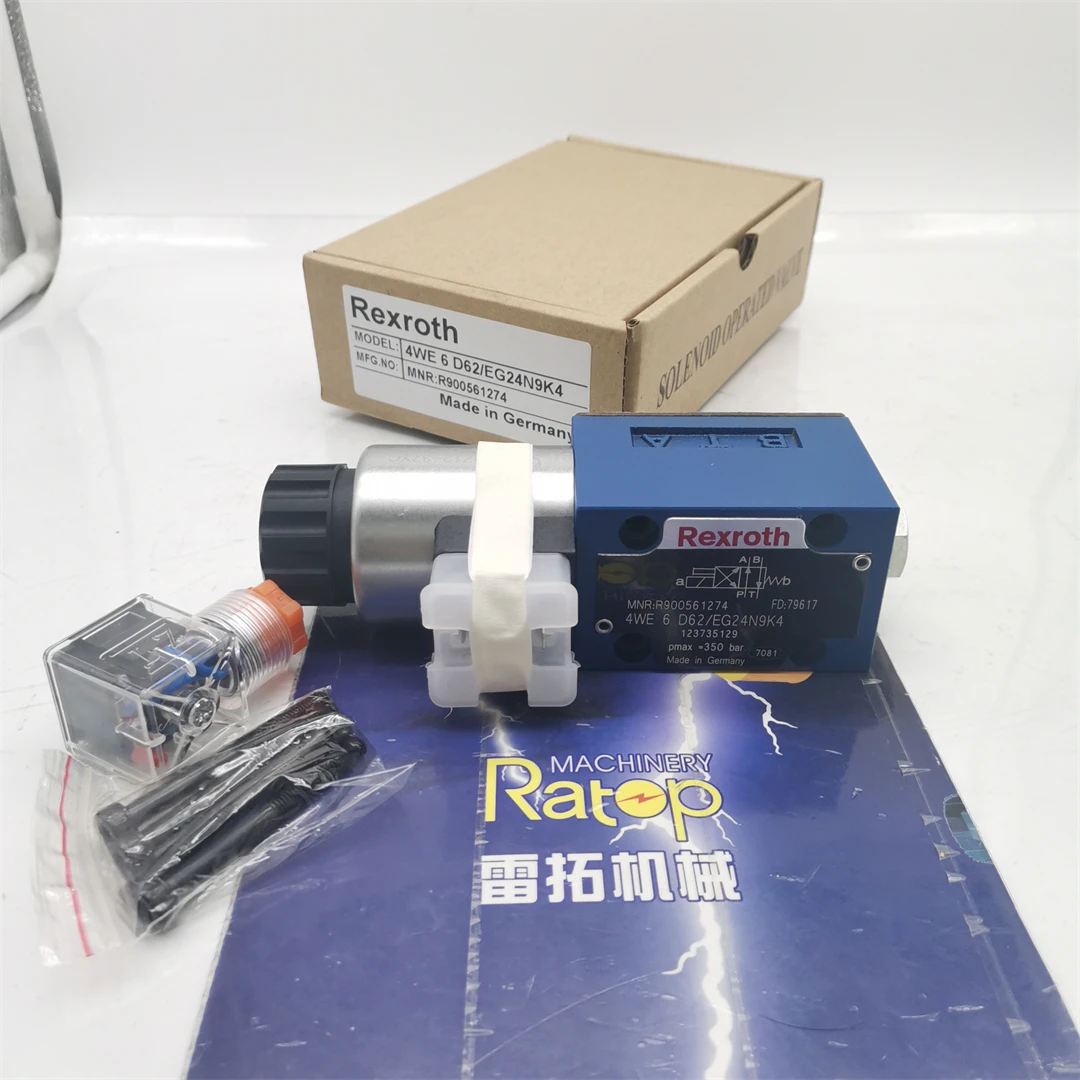 

Rex-roth Genuine 4WE 6 D6X/EG24N9K4 Valve 4WE 6 D62/EG24N9K4 Solenoid Valve R900561274 Directional spool valve