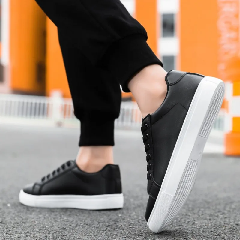 Luxury Brands Mens Shoes Casual Leather Shoes Lace Up Flats Trend Non-slip Sneakers Low Top Vulcanized Shoes Plus Size 48 Shoe 6