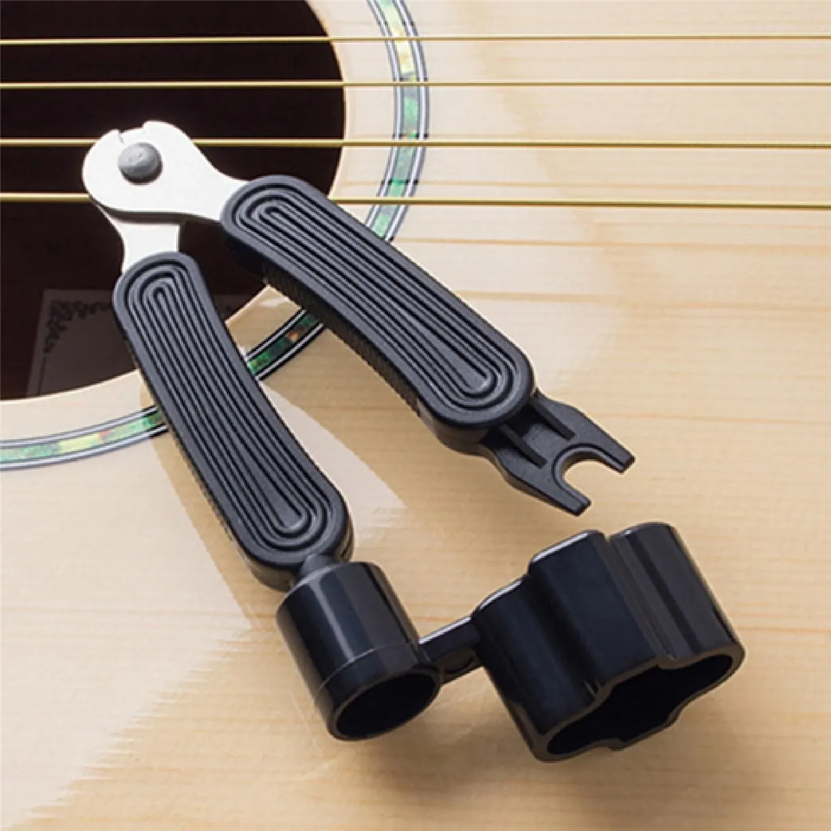 3-in-1 Gitarrenwerkzeug – Saitenwickler, Schneider & Stiftzieher In Einem, Für Gitarre, Bass & Ukulele