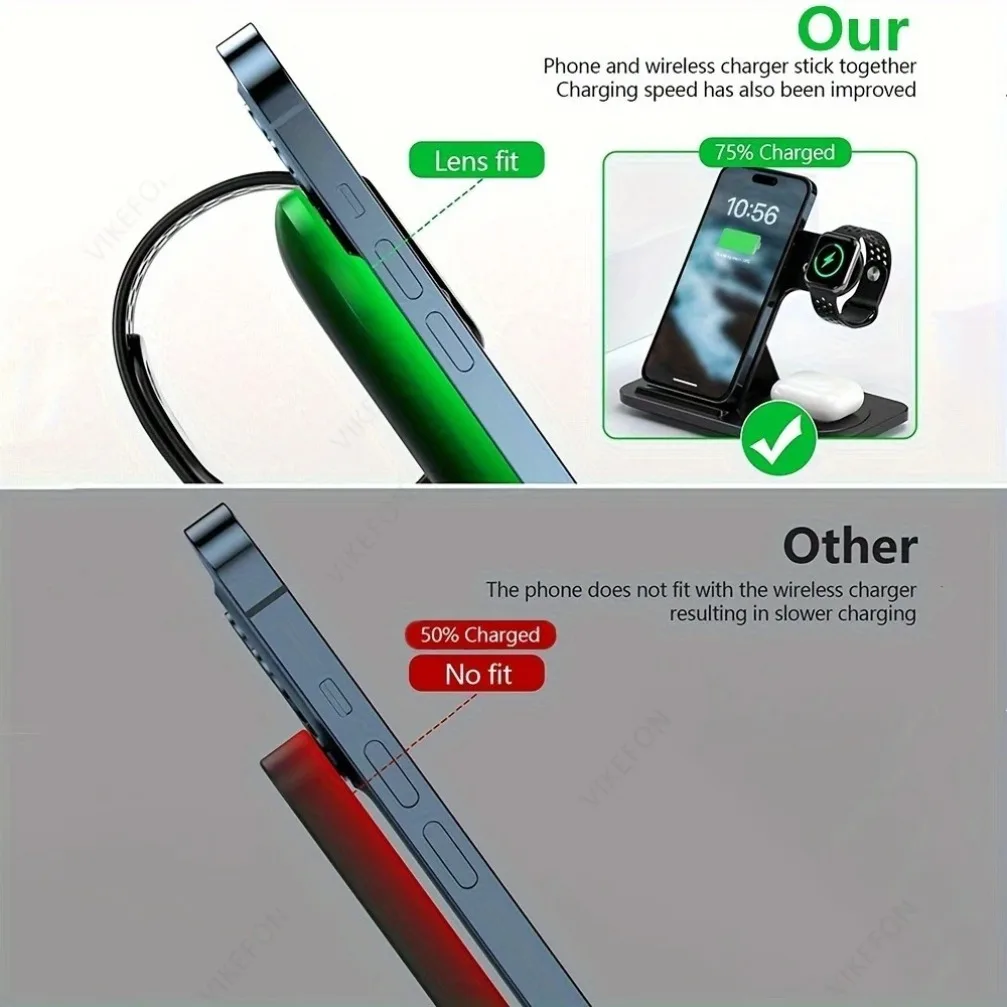 3 in 1 30W Foldable Wireless Charging Station - Image 5