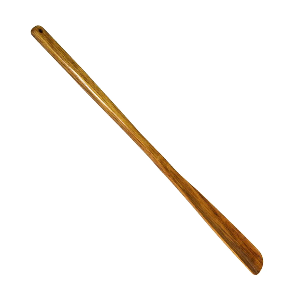 Wooden Shoe Horn for Shoes Size Feet, with Loop Handle, 21inch