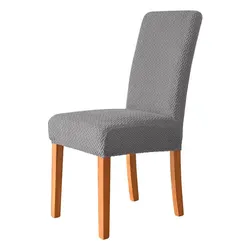 Universal Elastic Chair Cover for Dining and Living Room - Affordable and Stylish Seat Protector (Grey)