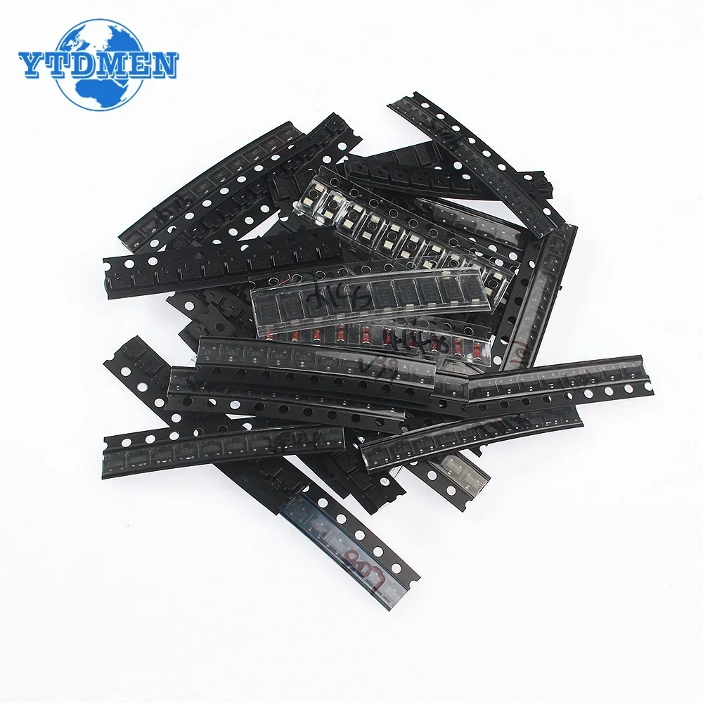 350PCS 35 Values SMD Transistor and Diode Assortment Kit SOT-23 S9012 S9013 S9014 S9015 S9018 S8550 S8050 2N2222 BAV70 BAV99 SMA