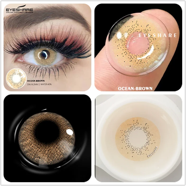 AMARA Brown Gray Fashion Contact Lenses - Yearly Wear with Free Shipping