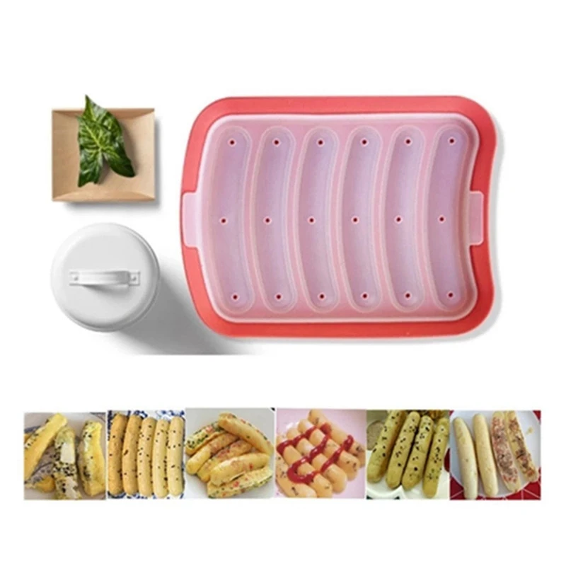Silicone Hot Dog Mould DIY Hot Dog Box Silicone Sausage Mould Egg Sausage Food Supplement Tool Ham Box