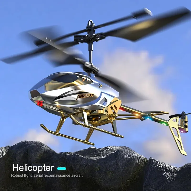 Remote Control Helicopter Mini Helicopter Toys Remote Control Helicopter Aircraft with Altitude Hold One Key Take Off/Landing 3.5 Channel Gyro Stabilizer
