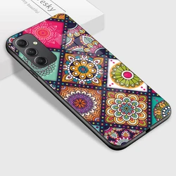 Retro Hand-Painted Glass Phone Case - Anti-Vibration Hard Protective Cover for Quantum 4 (ZJMY012)